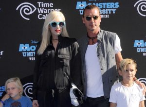 Gwen Stefani, Gavin Rossdale, and their sons Zuma and Kingston at the premiere of "Monsters University" in 2013