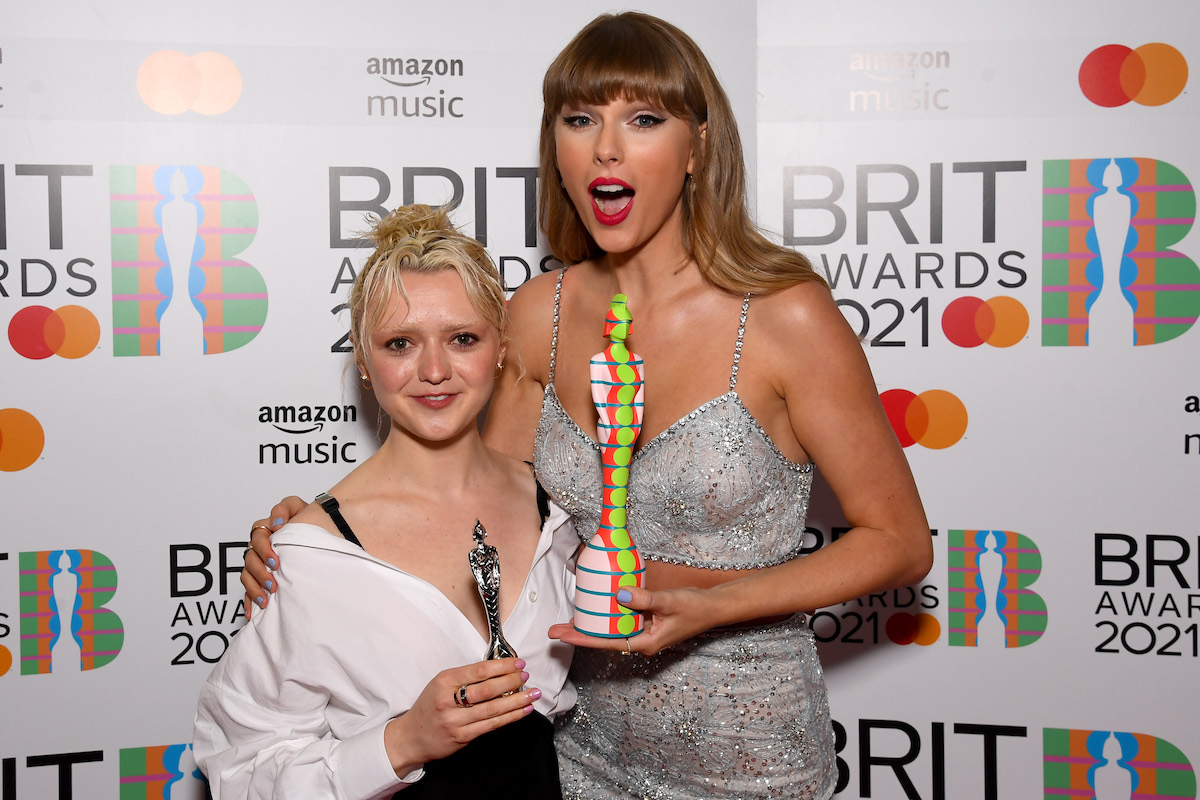 Maisie Williams and Taylor Swift at the 2021 BRIT Awards
