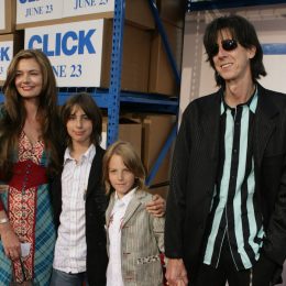 Paulina Porizkova, Jonathan Otcasek, Oliver Otcasek, and Ric Otcasek at the premiere of "Click" in 2006