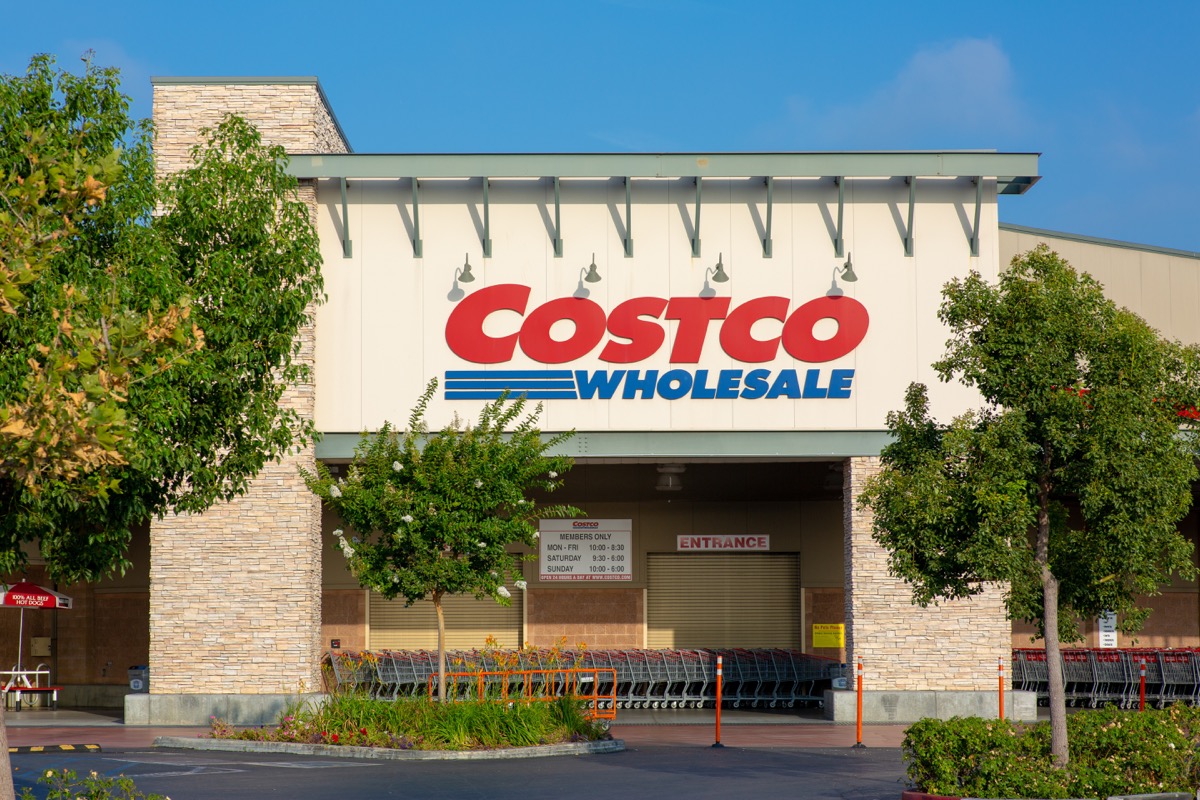Panorama City, California/ USA - July 17, 2018. Costco Wholesale storefront. Costco Wholesale Corporation is largest membership-only warehouse club in US.