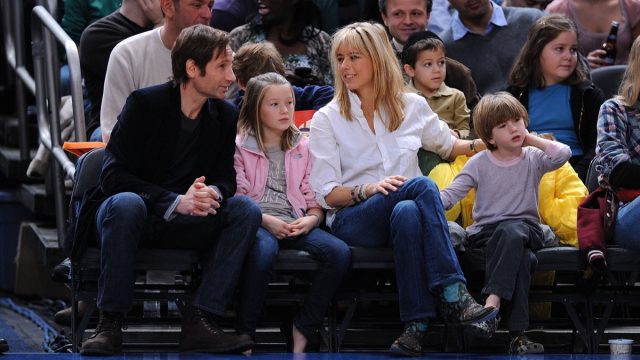 avid Duchovny, Madelaine Duchovny, Tea Leoni and Kyd Duchovny in 2008