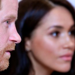 closeup of Prince Harry, Duke of Sussex and Meghan, Duchess of Sussex