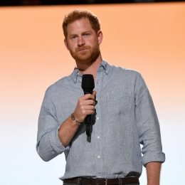 Prince Harry, The Duke of Sussex speaks onstage during Global Citizen VAX LIVE: The Concert To Reunite The World at SoFi Stadium in Inglewood, California.