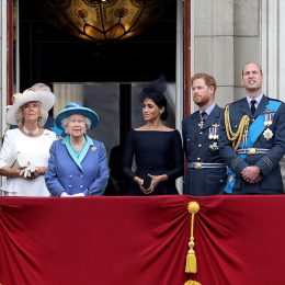 Members of the Royal Family on the balcony of Buckingham Palace
