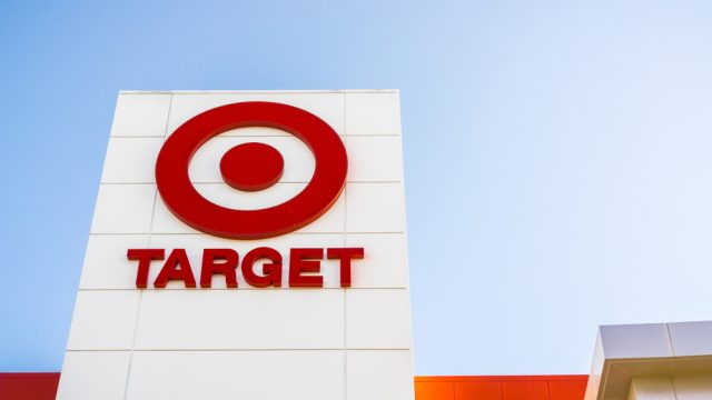 The exterior sign at a Target store