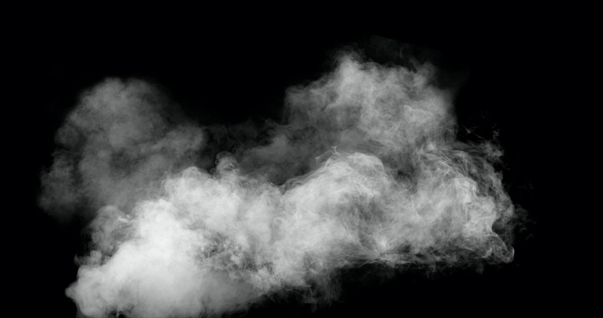 Dust cloud against black background