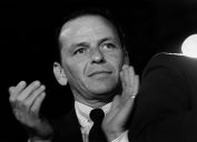 Frank Sinatra at a campaign event for Democratic presidential nominee John F. Kennedy in 1960