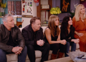 Matt LeBlanc, Matthew Perry, Jennifer Aniston, Courtney Cox, and Lisa Kudrow on the "Friends" reunion