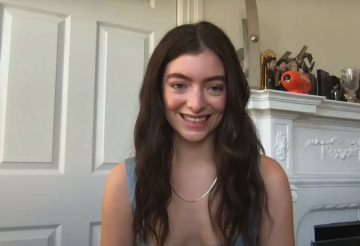 Lorde appearing on "The Late Show"