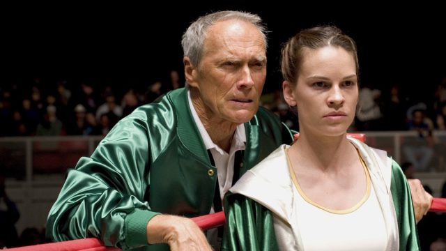 Clint Eastwood and Hilary Swank in Million Dollar Baby