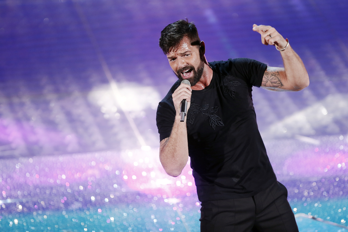 Ricky Martin performing in Sanremo, Italy in 2017