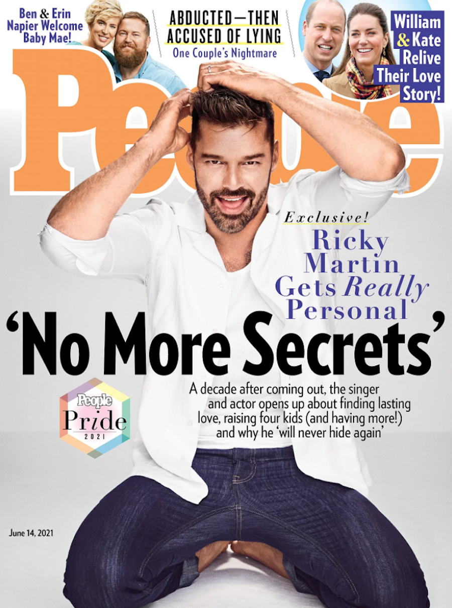 Ricky Martin on the June 14, 2021 cover of "People"