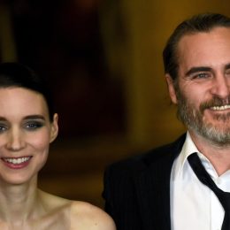 Rooney Mara and Joaquin Phoenix at a screening of "Mary Magdalene" in 2018