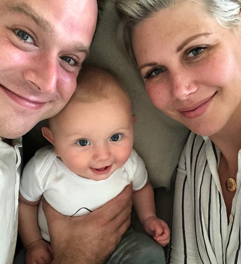 Zak Williams, baby Mickey, and Olivia June in a selfie from Instagram