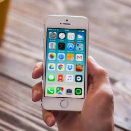 WROCLAW, POLAND - APRIL 12, 2016: Apple iPhone SE smartphone