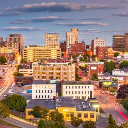 The skyline of Portland, Maine