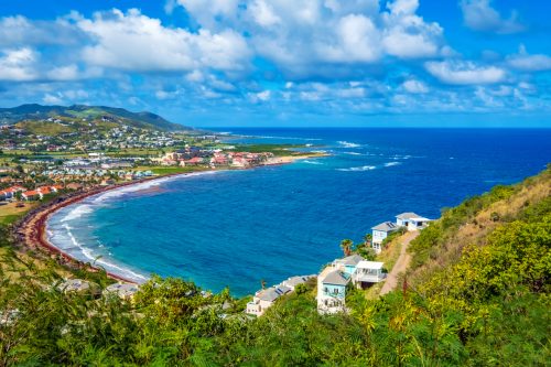 A view of the Caribbean island of St. Kitts