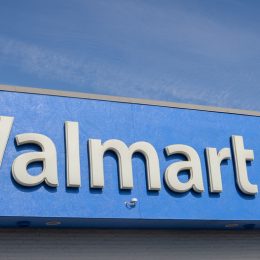 A Walmart store sign