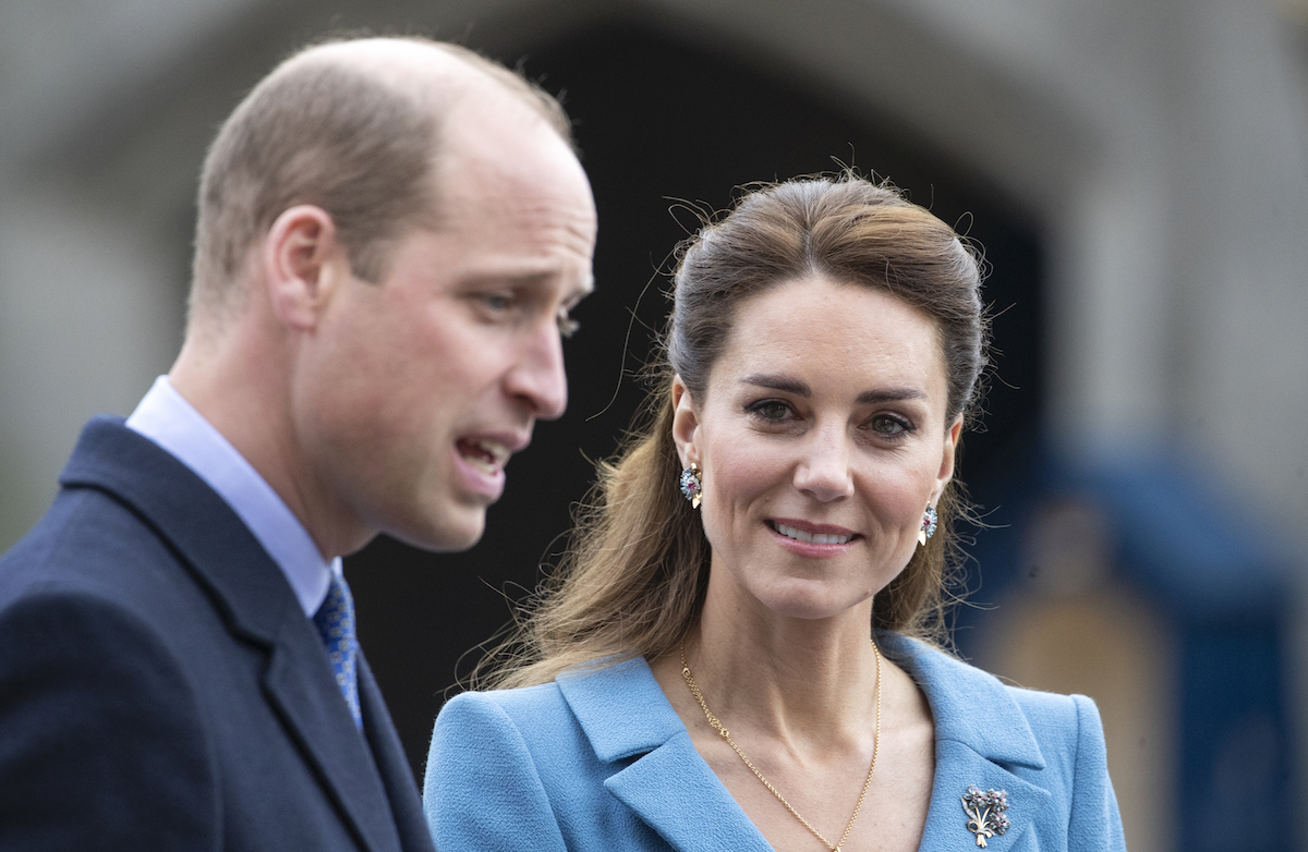 Prince William, Duke of Cambridge and Catherine, Duchess of Cambridge attend a Beating of the Retreat at the Palace of Holyroodhouse on May 27, 2021 in Edinburgh, Scotland.