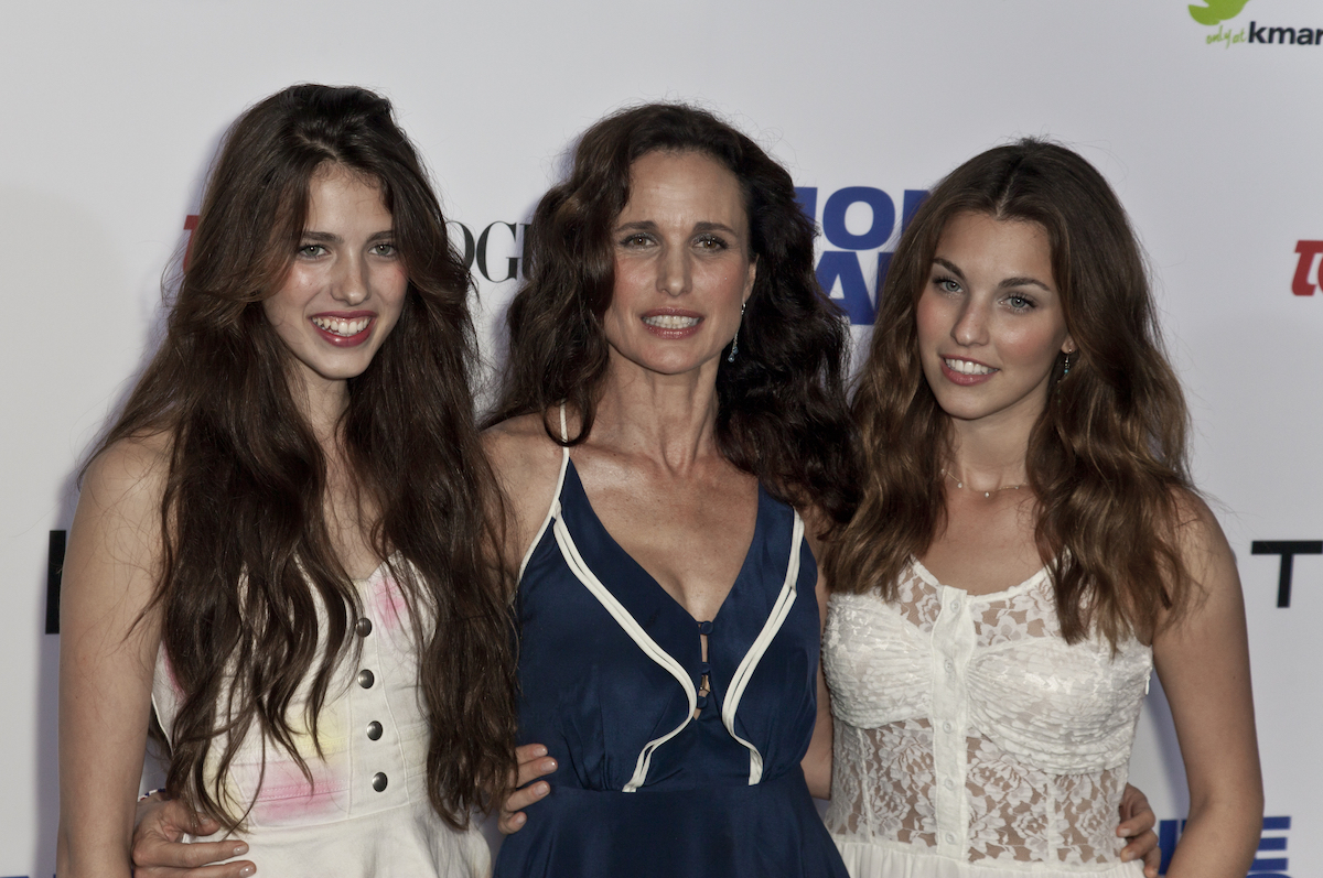 Andie MacDowell with daughters Margaret and Rainey at a screening of "Monte Carlo" in 2011