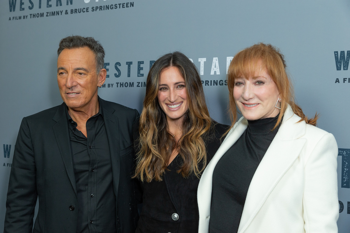 Bruce Springsteen, Jessica Springsteen, and Patti Scialfa at a screening of "Western Stars" in 2019