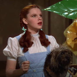 Judy Garland as Dorothy in "The Wizard of Oz"