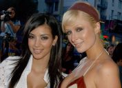 Kim Kardashian and Paris Hilton at the premiere of "Entourage" in 2006