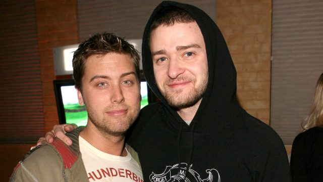 Lance Bass and Justin Timberlake in Park City, Utah in 2007