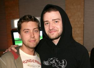 Lance Bass and Justin Timberlake in Park City, Utah in 2007