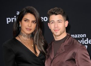 Priyanka Chopra and Nick Jonas at the premiere of "Chasing Happiness" in 2019
