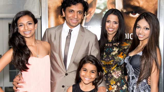 The Shyamalan family at the premiere of "After Earth" in 2013