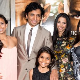 The Shyamalan family at the premiere of "After Earth" in 2013