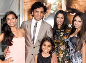The Shyamalan family at the premiere of "After Earth" in 2013