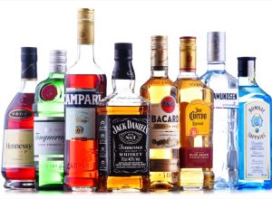 An assortment of liqur