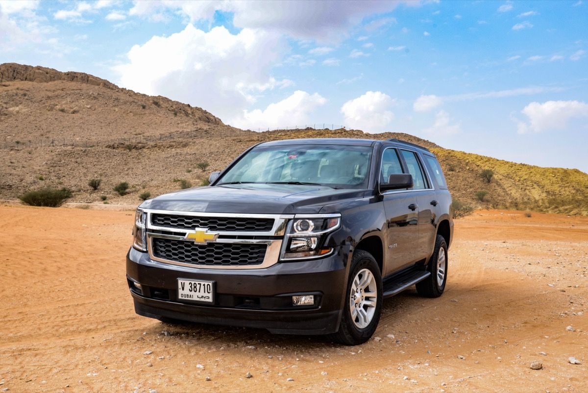 A black Chevrolet Tahoe