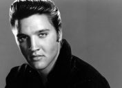 Posed studio portrait of Elvis Presley