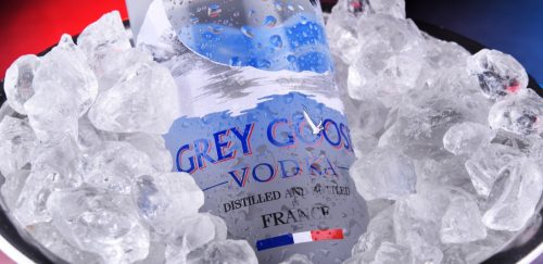 Grey Goose on ice