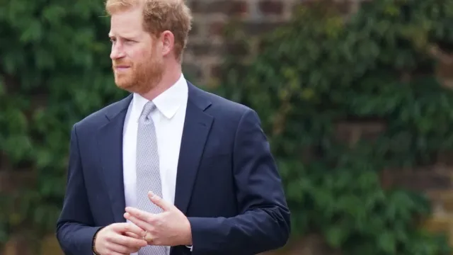The Duke of Sussex arrives for the unveiling of a statue he and Prince William commissioned of their mother Diana, Princess of Wales in the Sunken Garden at Kensington Palace, London, on what would have been her 60th birthday.