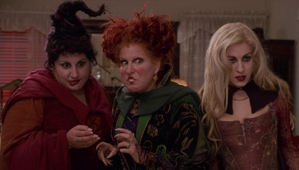 Bette Midler, Sarah Jessica Parker, and Kathy Naijmy in "Hocus Pocus" in 1993