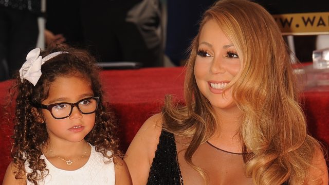 Singer Mariah Carey and her daughter Monroe Cannon as she's honored with Star on the Hollywood Walk of Fame.