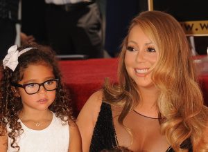 Singer Mariah Carey and her daughter Monroe Cannon as she's honored with Star on the Hollywood Walk of Fame.