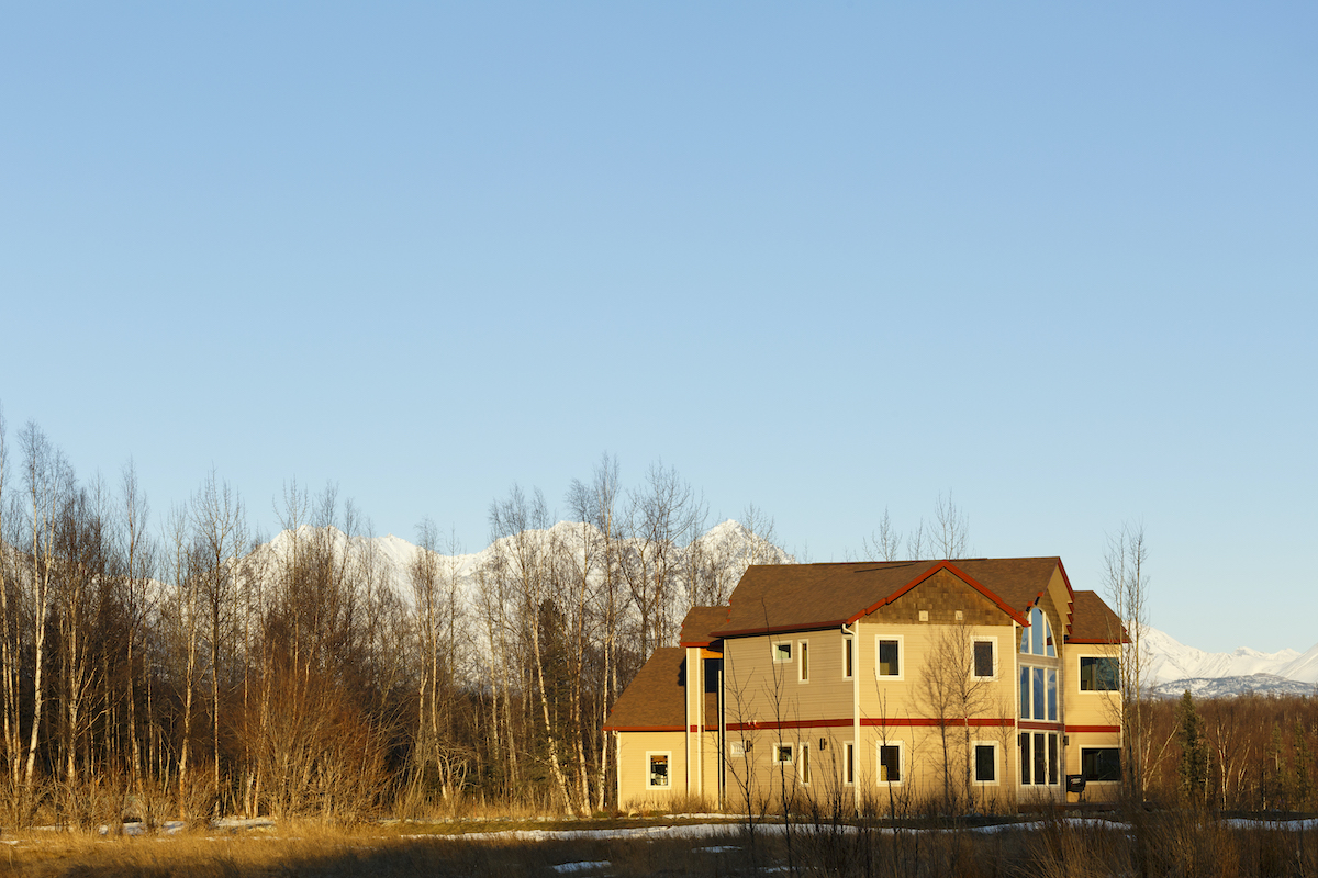 American suburban house in Palmer, Alaska.