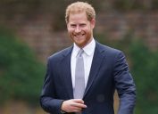 Prince Harry, Duke of Sussex arrives for the unveiling of a statue he and Prince William commissioned of their mother Diana, Princess of Wales, in the Sunken Garden at Kensington Palace, on what would have been her 60th birthday on July 1, 2021 in London, England.