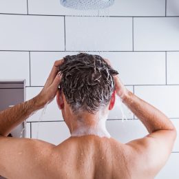 Man in the shower