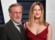 Steven Spielberg and Destry Allyn Spielberg at the 2019 Vanity Fair Oscar Party