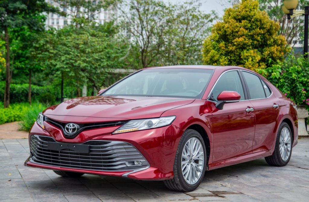 A red toyota Camry