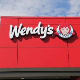 SPENCER , WISCONSIN, October, 16, 2015 Wendy's Restaurant Sign on a Storefront Wendy's is an international food chain of stores and was founded in 1969