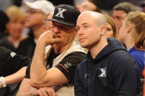 Bill and Luke Murray at a Big East College Basketball Tournament game at Madison Square Garden in 2016
