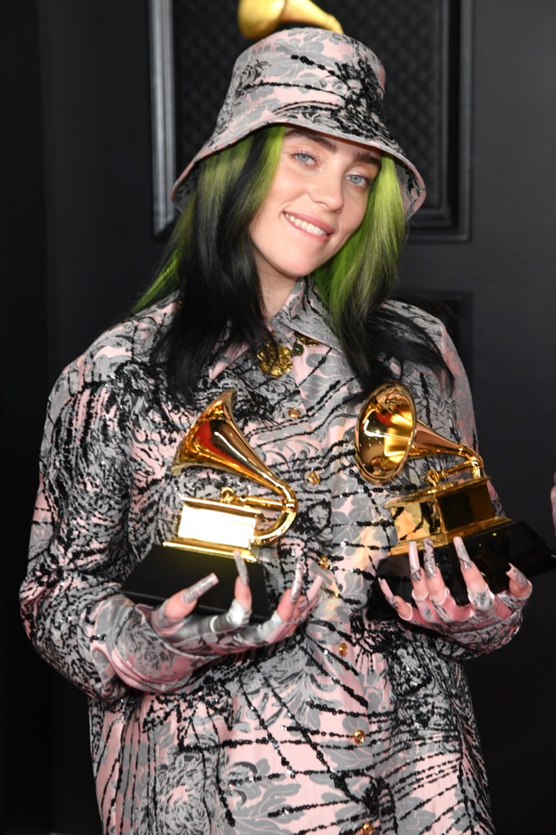 Billie Eilish at the 2021 Grammys