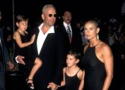 Scout Willis, Bruce Willis, Rumer Willis, and Demi Moore in 1996
